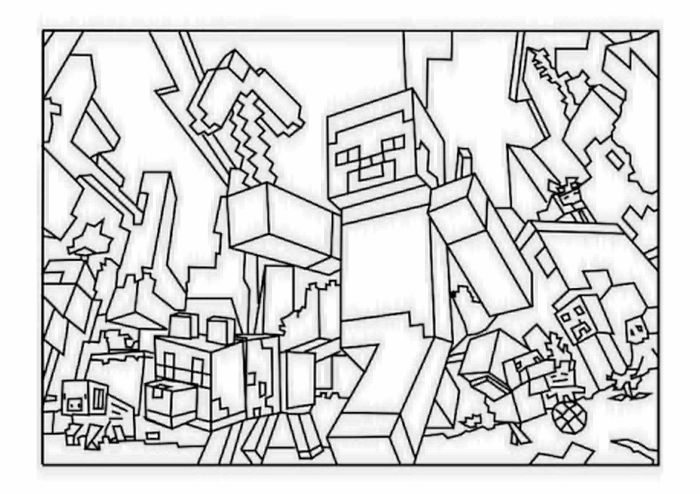 Minecraft coloring book printable