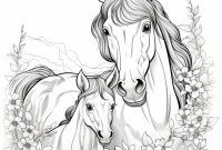 Printable horse coloring book