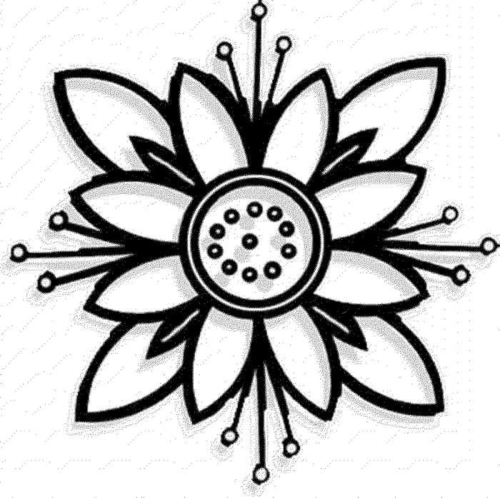 Coloring book pictures of flowers simple